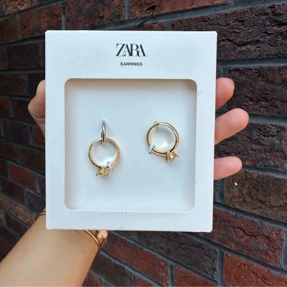 ZARA JEWEL WEDDING BAND EARRINGS - Picture 12 of 13